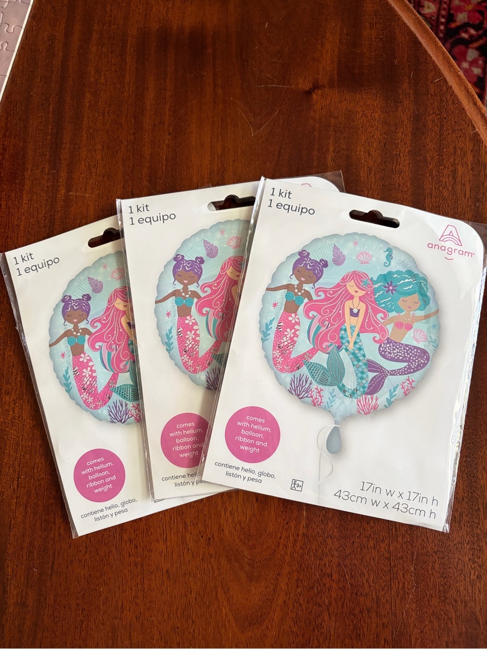NWT anagram Mermaid helium balloon kits